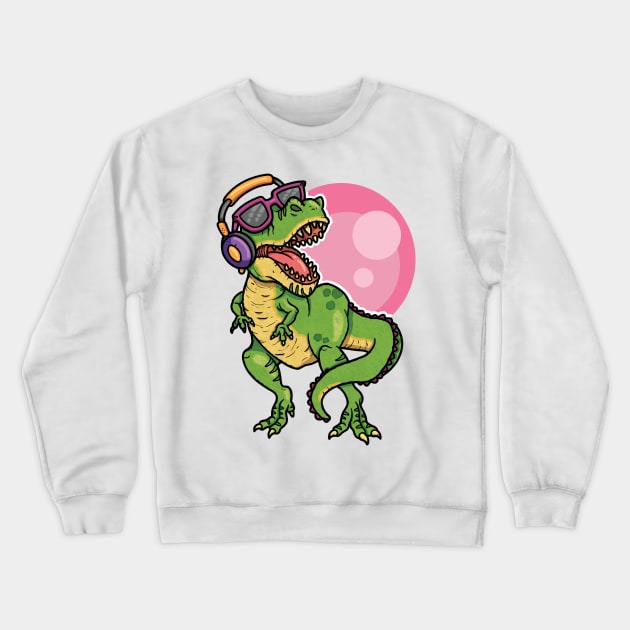T-Rex Music Crewneck Sweatshirt by Mhaddie